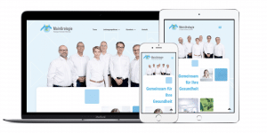 Die neue Webseite der Mainurologie auf Handy, Tablet und PC.
